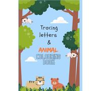 Tracing letters and animal colouring book