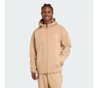 Track jacket New adidas Z.N.E. Full-Zip Hooded Warm Sandstone / Clay Brown XL