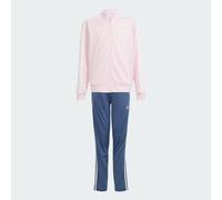 adidas Essentials 3-stripes Track Suit Tuta da ginnastica, clear pink/white/white, 14-15 anni Bambine e ragazze