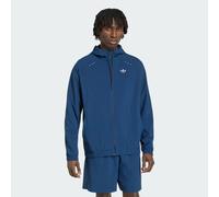 adidas Originals - Tech Trefoil Essentials - Top sportivo con zip integrale e cappuccio color indaco notte-Blu M