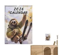 Tracker annuale - Pianificatore di creature festive, foglio ogni trenta giorni, pezzo da parete in cartone rigido, blocco da scrivania per scrittura, registro annotazioni registri, espositore per