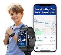Tracker GPS per bambini senza canone mensile, nessun abbonamento, orologio per bambini con localizzatore GPS, monitoraggio in tempo reale, messaggistica vocale a 2 vie, avvisi di geofence, cronologia