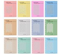 tracker per risparmiare denaro, formato A6, 48 pezzi, tracker per libri di risparmio energetico, fogli di budget per pianificazione finanziaria, opuscolo a 6 anelli, ricarica, dollari euro, 100