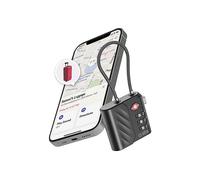 SBS Track My Lock - Lucchetto TSA con Localizzatore Finder Integrato, Compatibile Apple Dov'è (iOS), Blocco a Combinazione 3 Cifre, Allarme 60 dB, Ricarica USB-C, Ideale per Valigie e Borse, Nero