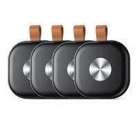 Tracker Tag 4 pezzi, Bluetooth Trova Oggetti Compatibile con Dov'è (solo iOS), Smart Air Tracker Localizzatore Tag per Bagagli/Borse/Portafogli/Zaini (nero)