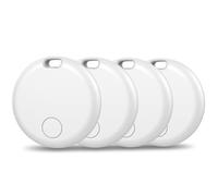 Tracker Tag 4 Pezzi, Funziona con Apple Dov'è (Solo iOS), Localizzatore Bluetooth Trova Oggetti 365 Giorni, Batteria Sostituibile, Impermeabile IP67, Chiavi/Portafoglio/Bagagli/Valigie, Bianco