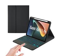 Trackpad Custodia Tastiera per Xiaomi Mi Pad 5/5 Pro Cover Tastiera 7 Colori Backlit Wireless Rimovibile Magnetica per Xiaomi Mi Pad 5/5 Pro 11 Pollice QWERTY (MiPad 5, Black), GC-KEYBOARD-MIPAD5-102