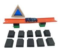 TrackSmith - 10 Adattatori per circuiti auto per bambini per costruire ponti con mattoni compatibili Duplo