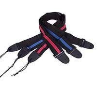 Tracolla a strisce per chitarra Gibson, Ibanez, Tanglewood, Yamaha & Fender chitarre acustiche o elettriche con fibbia regolabile (nero)