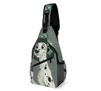 Tracolla Borse Dog With Umbrella Causal Borsello Uomo Poliestere Borsa Crossbody Per Ciclismo Trekking Campeggio 19X39Cm