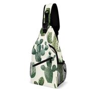 Tracolla Borse Light Cactus Pattern Multifunzionale Zaino Monospalla Sportivo Zainetto Per Ciclismo Moto Campeggio 19X39Cm