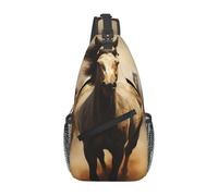Tracolla Borse Many Horses Moda Zaino Monospalla Multiuso Zainetto Per Trekking Uso Quotidiano Palestra 19X39Cm