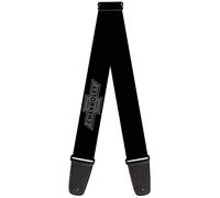 Tracolla Chitarra Vintage Chevrolet Bowtie Nero Carbone 2 Pollici Largo