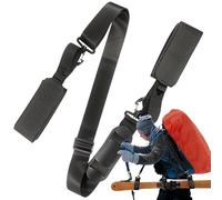 Tracolla da sci in pelle, tracolla da sci - tracolla regolabile per snowboard, elegante strumento di fissaggio per diverse dimensioni e tipi di corpo
