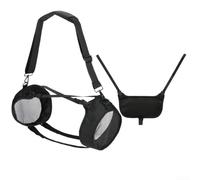 Tracolla da viaggio, custodia in nylon con maniglia per JBL per altoparlante wireless Boombox 4, comoda ed elegante, accessorio da cintura portatile (nero)