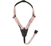 Tracolla D'Addario in stile cradle per ukulele - Tracolla per ukulele con gancio in gomma - Tracolla No Drill per ukulele - Paisley, rosa/verde