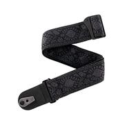 Tracolla D'Addario Pad Locking per chitarra - Accessori per chitarra - Tracolla per chitarra elettrica, tracolla per chitarra acustica - Monterey black tubular