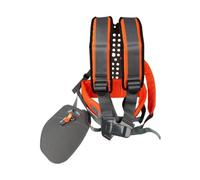 Tracolla Decespugliatore Imbracatura Spallaccio Cinghia Supporto con Piastra Forata per Sostegno E Aerazione Aggancio, Grigio E Arancione, Versione Aggiornata Con Design A Zucca H