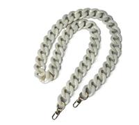 Tracolla di ricambio staccabile a catena for borsa for donna Accessorio for borsa a tracolla alla moda Parti di lusso in resina acrilica bianca verde(White 120cm)