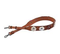 Tracolla Donna Cintura Eco Pelle Cinghia Ricambio Cinturino Catena con Gancio Manico Cinta Spalla per Borsa Portafoglio Borse Fiore(Marrone)