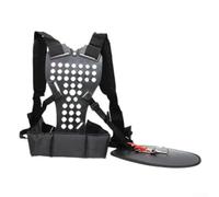 Tracolla doppia resistente con lunghezza regolabile per gli utenti del tosaerba per fornire un supporto equilibrato e ridurre lo sforzo fisico (nero)