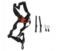 Tracolla elastica per binocolo, in pelle bovina e gomma, per caccia, sport, attività all'aperto, compatibile con binocoli, fotocamere, telemetri