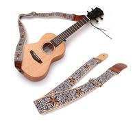 Tracolla in nylon per ukulele, tracolla regolabile per chitarra stile retrò bohemien per concerto soprano tenore baritono chitarra elettrica acustica basso banjo mandolino (Style 1)