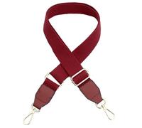Tracolla in pelle Spallacci larghi Tessitura in cotone tinta unita Pelle Pu Borsa a tracolla regolabile Accessori for(Wine Red)