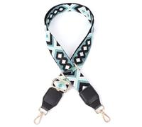 Tracolla Larga Regolabile Cintura di Ricambio Crossbody Tracolla per Borsa Donna,3.8cm Larga Ricambio Colorate Cinghia per bagagli, Borse, computer，Borsette(Nero/Verde)