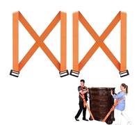 Tracolla per 2 persone, 270 x 4,5 cm, tracolla per mobili, cinghia per il trasporto, per il sollevamento e il movimento di mobili, elettrodomestici, materassi (380 kg arancione)