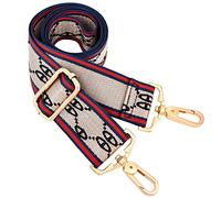 Tracolla per borsa a tracolla, in metallo di ricambio con gancio girevole per chitarra, per borsa a tracolla, Striscia di saggezza, large