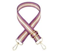 Tracolla per borsa da donna, tracolla regolabile di ricambio, tracolla con fibbie, Viola, 130 cm-metallo Oro