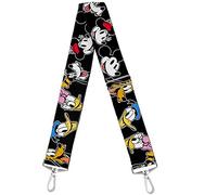 Tracolla per borsa Disney The Sensational Six Smiling Faces nero, 5,1 cm di larghezza, 5,1 cm di larghezza, 86,4-157,5 cm di lunghezza