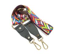 TRACOLLA PER BORSA MULTICOLOR NYLON REGOLABILE CM 80/140 GANCI ORO