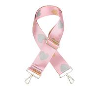 Tracolla per Borsa Regolabile, DOTBUY-SHOP Donna Tracolla Larga Cinghia di Ricambio Universale Spalla Ampia Accessori per Tracolla Borsa Crossbody Canvas Bag (Cuore/Rosa chiaro,One Size)