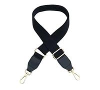 Tracolla Per Borsa Regolabile Tracolla larga in cotone tinta unita, regolabile, in similpelle, accessorio for borsa a tracolla(Black)