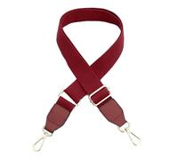 Tracolla Per Borsa Regolabile Tracolla larga in cotone tinta unita, regolabile, in similpelle, accessorio for borsa a tracolla(Wine red)