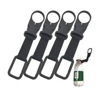 Tracolla per bottiglie d'acqua - Set di 4 supporti a clip in nylon | Cintura pesante a moschettone per ciclismo, arrampicata in palestra, campeggio ed escursionismo