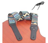 Tracolla per chitarra Cintura regolabile Estremità in pelle PU per chitarra acustica folk classica chitarra elettrica basso accessori per chitarra cinghia per chitarra estremità in pelle chiusura e