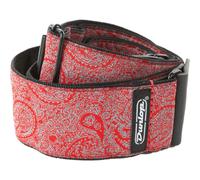 Tracolla per chitarra Jim Dunlop Jacquard Paisley rossa (D6711)