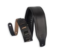 Tracolla per chitarra Levy's Leathers Amped Leather Series da 3"""" con imbottitura in schiuma e supporto in pelle per abbigliamento; Nero (M26PD-B