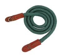 Tracolla per collo della fotocamera, morbido e confortevole cotone puro, tasche per accessori e fibbie a sgancio rapido - Compatibile con tutte le fotocamere DSLR, mirrorless, istantanee(verde)