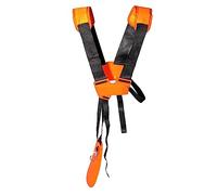 Tracolla per decespugliatore, doppia spalla, con cintura regolabile in nylon per decespugliatore o giardinaggio, compatibile con decespugliatore STIHL serie FS, KM, arancione