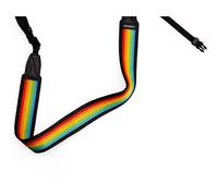 Tracolla per fotocamera Polaroid piatta arcobaleno nera / Tracolla per fotocamera Polaroid