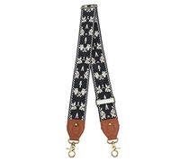 Tracolla per Fotocamera Ricamata Vintage, Regolabile, Spessa, Robusta, Durevole, in Tessuto Largo, con Chiusura a Scatto per i Viaggi (Blu scuro)