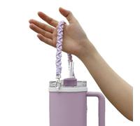 Tracolla Per Manico Per Bottiglia D'acqua - Intrecciata A Mano | Anello In | La Corda In Cotone Intrecciata A Mano Con Anello In Silicone Alimentare Offre Una Comoda Soluzione Di Trasporto. Supporti Dal