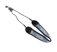 Tracolla per Sassofono con Ricamo, Elegante Tracolla Ergonomica Universale per Sassofono Contralto con Gancio in Metallo per Prestazioni (TS-07 Totem blu)