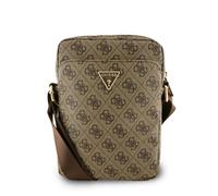 Tracolla per tablet Guess 10 pollici polipelle logo triangolare marrone