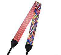 Tracolla professionale a righe per fotocamera, design retrò e senza tempo, parte elastica per il comfort, previene lo scivolamento accidentale, adatta per tutte le fotocamere reflex DFor Lunghezza