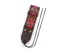 Tracolla regolabile per chitarra per basso acustico elettrico, accessori per strumenti musicali, cintura floreale vintage per bassi acustici elettrici